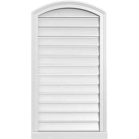 Ekena Millwork Arch Top Surface Mount PVC Gable Vent w/ 2"W x 2"P Brickmould Sill Frame, 22"W x 38"H GVPAR22X3803SN